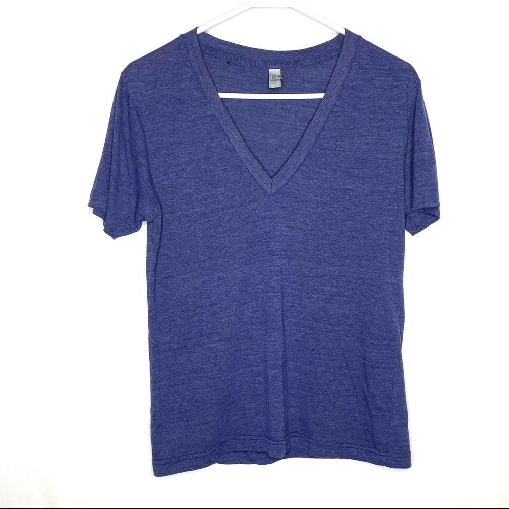 *American Apparel* Sm Blue V-neck T-shirt